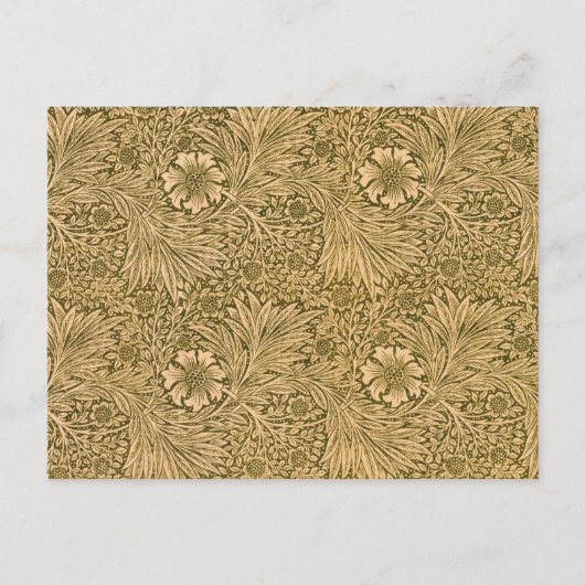 Marigold, Blume Wallpaper von William Morris Postkarte (Vorderseite)