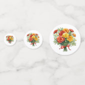 Marigold Bouquet Table Confetti für Coctail & Part Konfetti (Rückseiten)