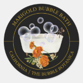 Marigold Bubble Bath-Label Runder Aufkleber (Vorderseite)