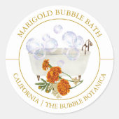 Marigold Bubble Bath-Label Runder Aufkleber (Vorderseite)