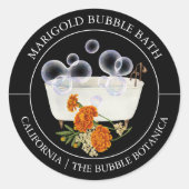 Marigold Bubble Bath-Label Runder Aufkleber (Vorderseite)