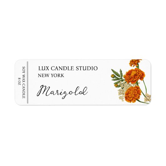 Marigold Candle Label (Vorne)