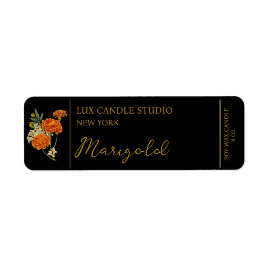 Marigold Candle Label (Vorne)