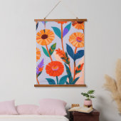 Marigold Celebration Wandteppich Mit Holzrahmen (Schlafzimmer)
