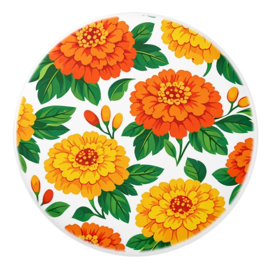 Marigold  Drawer pull Keramikknauf (Vorderseite)