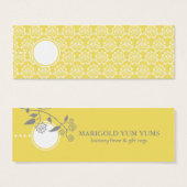 Marigold Favor Tags Skinny Visitenkarten (Vorne & Hinten)