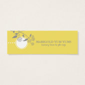 Marigold Favor Tags Skinny Visitenkarten (Rückseite)