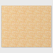 Marigold Floral: Einfaches Orangenmuster Geschenkpapier (Flach)
