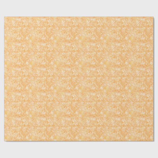 Marigold Floral: Einfaches Orangenmuster Geschenkpapier (Flach)