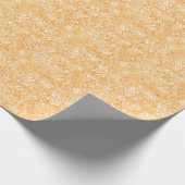 Marigold Floral: Einfaches Orangenmuster Geschenkpapier (Ecke)