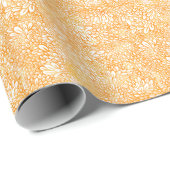 Marigold Floral: Einfaches Orangenmuster Geschenkpapier (Rolleneckpunkt)