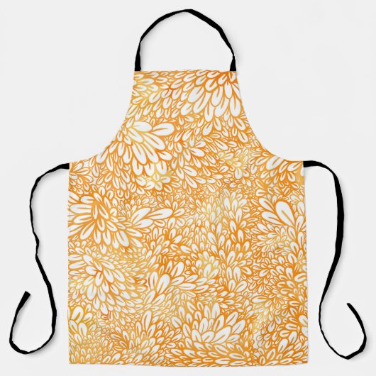 Marigold Floral: Einfaches Orangenmuster Schürze (Vorderseite)