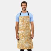 Marigold Floral: Einfaches Orangenmuster Schürze (Getragen)