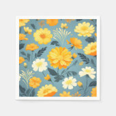 Marigold Floral Pattern Serviette (Vorderseite)