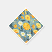 Marigold Floral Pattern Serviette (Ecke)