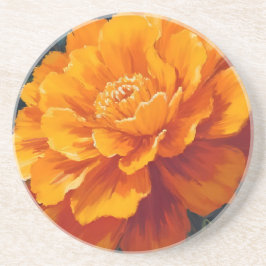 Marigold Flower | Watercolor Floral Painting Getränkeuntersetzer
