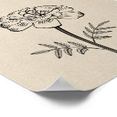 Marigold für die Oktober-Blume Poster (Ecke)