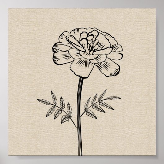 Marigold für die Oktober-Blume Poster (Vorne)