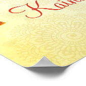 Marigold Garlands Glocken mit Tamil Telugu Empfang Poster (Ecke)