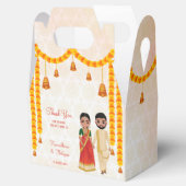 Marigold Garlands Glocken mit Tamil Telugu Hochzei Geschenkschachtel (Geöffnet)