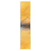 Marigold, grau und verbrannte Zitrone abstrakt Kurzer Tischläufer (Vorderseite)