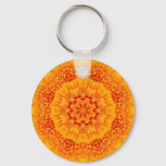 Marigold Mandala Schlüsselanhänger (Vorderseite)