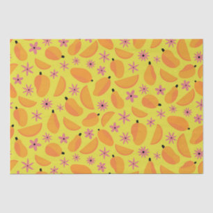 Marigold Mango Frucht und Blume Muster Seidenpapier