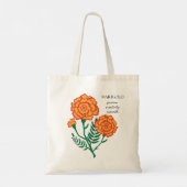 Marigold October Birth Month Blume Bag Tragetasche (Rückseite)
