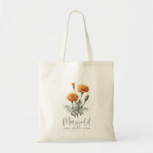 Marigold Oktober Birth Blume Custom Personalisiert Tragetasche