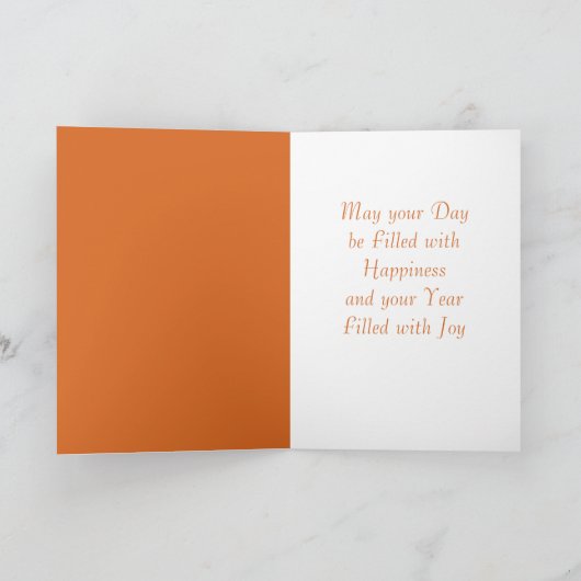 Marigold Oktober Blume Geburtstag Karte (Innenseite)