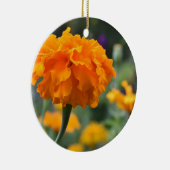 Marigold Orange Blume Naturfotografie Garten Keramik Ornament (Rechts)