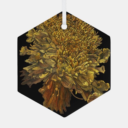 Marigold Ornament Aus Glas (Rückseite)