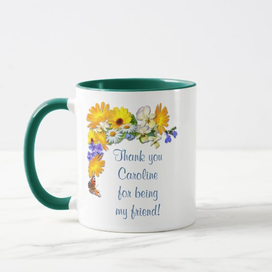 MARIGOLD POSY ~ FreundschaftsRinger-Tasse Tasse (Links)