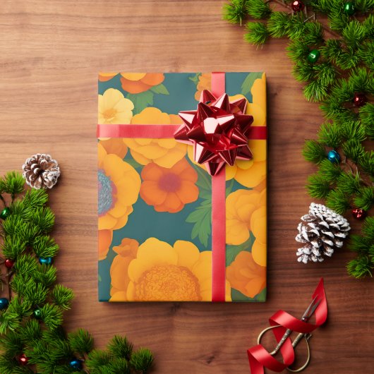 Marigold Rainbow Personalisiertes Muster Geschenkpapier (Feiertagsgeschenk)