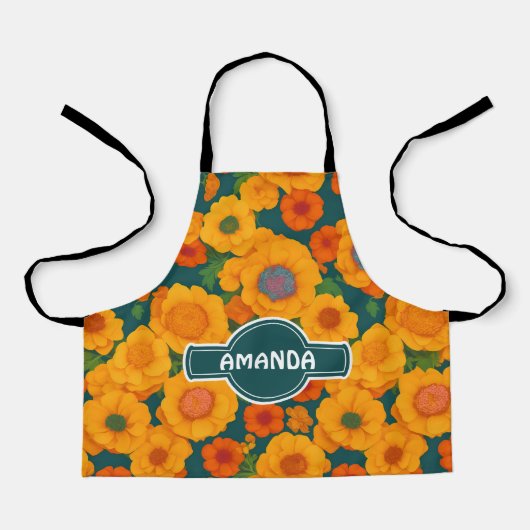 Marigold Rainbow Personalisiertes Muster Schürze (Vorderseite)