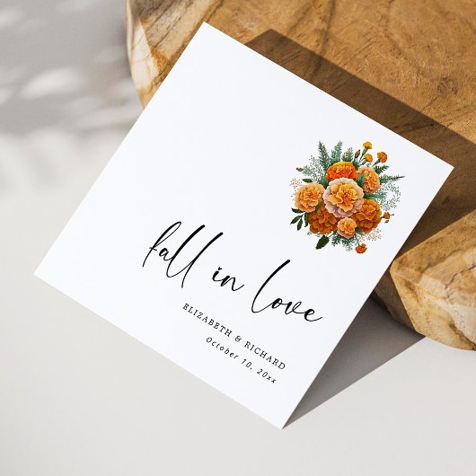 Marigold Romance: Gewohnter Fall in der Hochzeit d Serviette