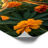 Marigold Rooster Sunrise Poster (Ecke)