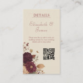 Marigold Rustic Boho Herbstblütenhochzeit Begleitkarte (Vorderseite)