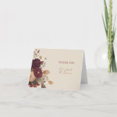 Marigold Rustic Boho Herbstblütenhochzeit Dankeskarte (Vorderseite)