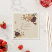 Marigold Rustic Boho Herbstblütenhochzeit Serviette (Beispiel)