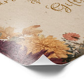 Marigold Rustic Floral Wedding Cards & Gifts Zeich Fotodruck (Ecke)