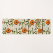 Marigold Rustic Floral Yoga Yogamatte (Vorderseite (Horizontal))