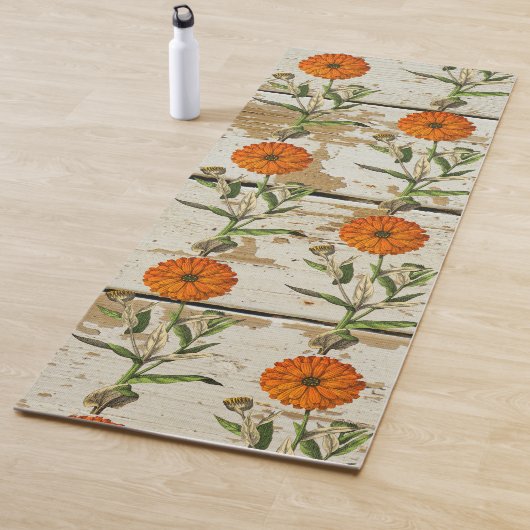Marigold Rustic Floral Yoga Yogamatte (Beispiel)