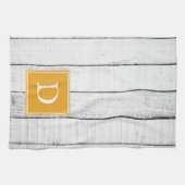 Marigold Rustic Monogram Handtuch (Horizontal)