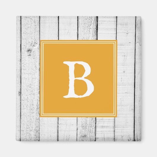 Marigold Rustic Monogram Magnet (Vorne)