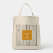 Marigold Rustic Monogram Tote Bag Tragetasche (Rückseite)
