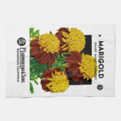 Marigold Seed Packet Label Küchentuch (Horizontal)