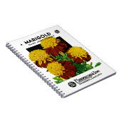 Marigold Seed Packet Label Notizblock (Rechte Seite)