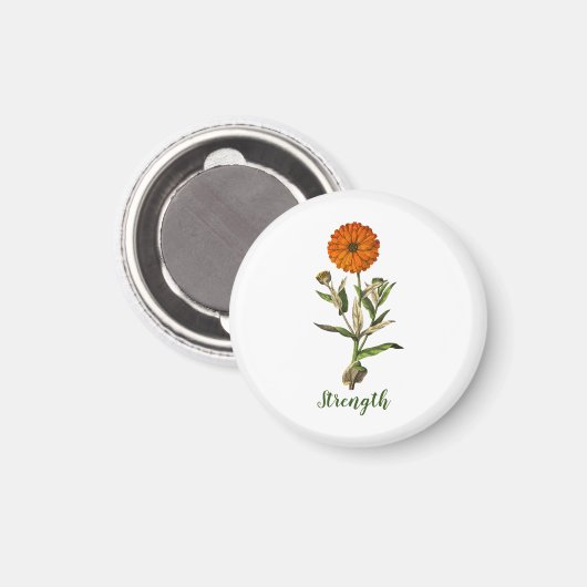 Marigold Stärke Inspiration Magnet (Vorderseite/Rückseite)