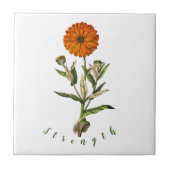 Marigold Strength Inspiration Keramik Tile Fliese (Vorderseite)